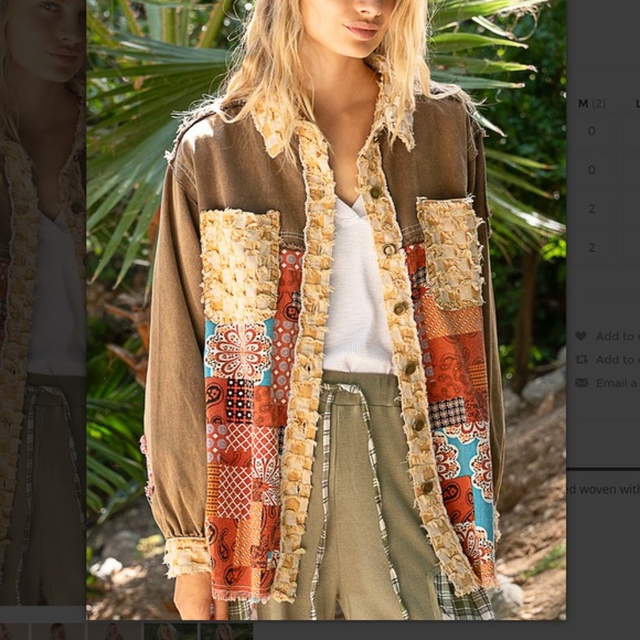 POL “ Washington DC ” POL Mixed Media Woven Textured Shirt Jacket 69A - Picture 8 of 11